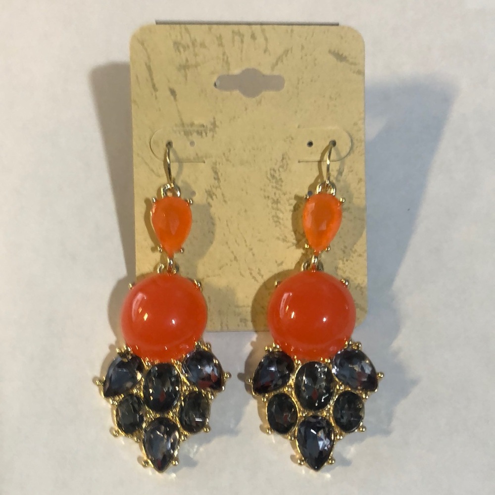 New Orange,Blue and Good Dangle Earrings